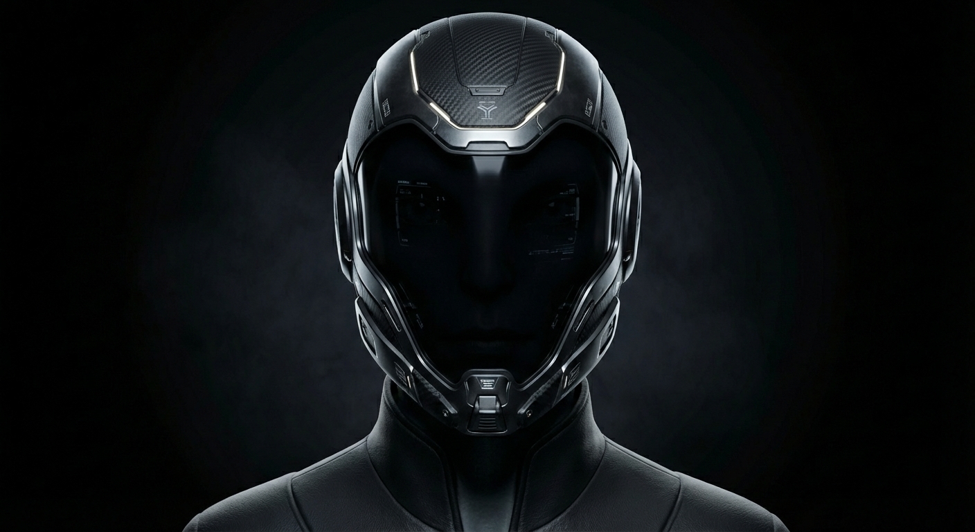 Morph Solutions hero — futuristic helmet visual